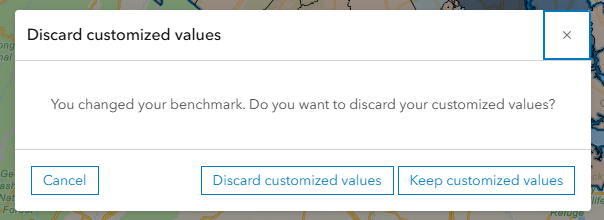 discard customized values