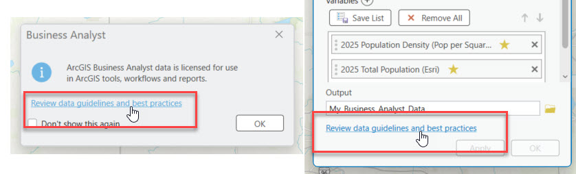 Data guidelines and best practices