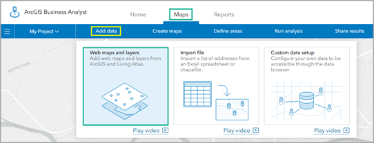 Web maps and layers workflow