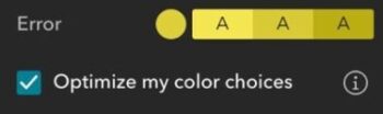 Optimize my color choice option