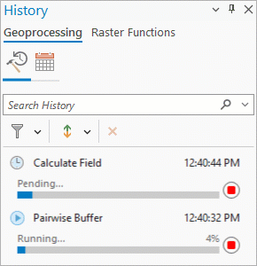 Queue of running tools