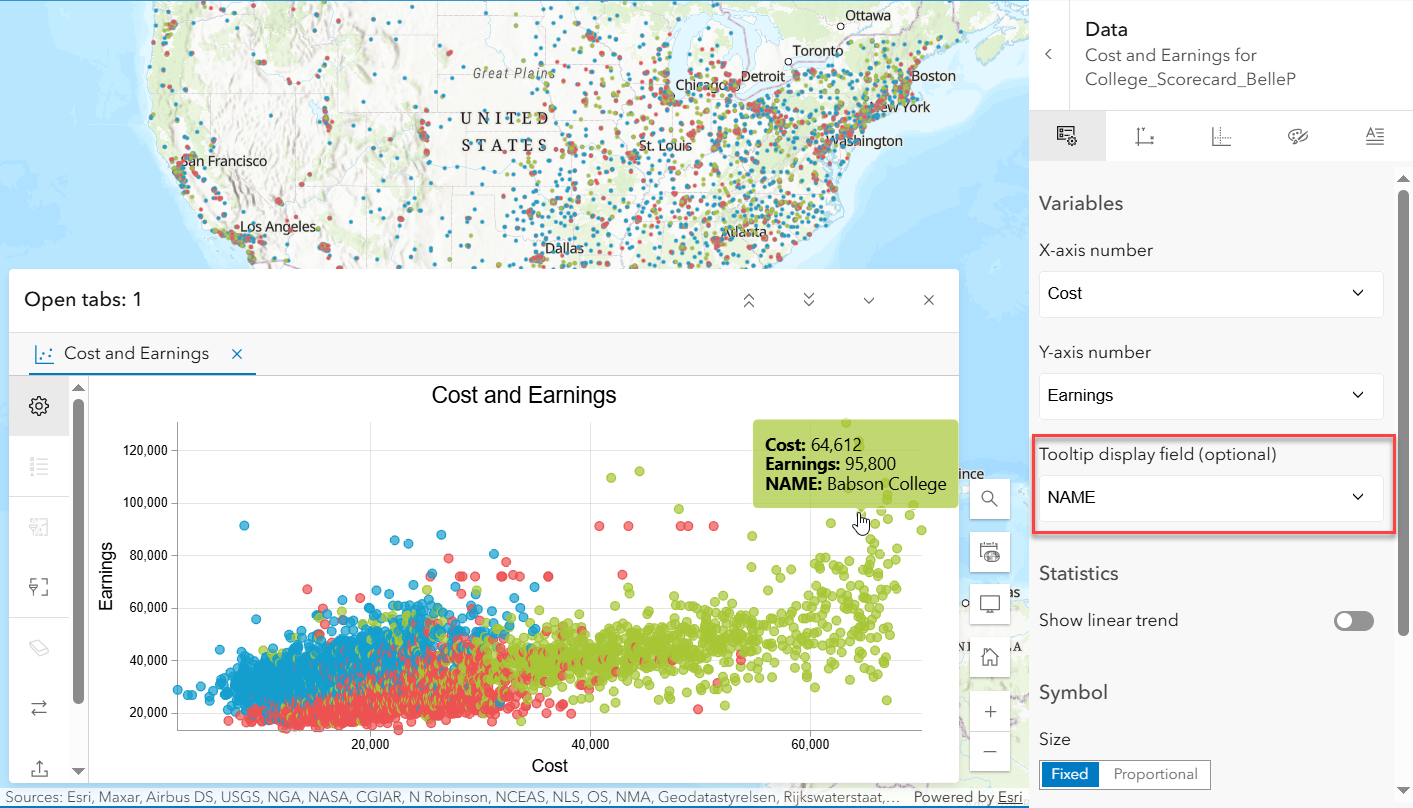 Tooltip display field