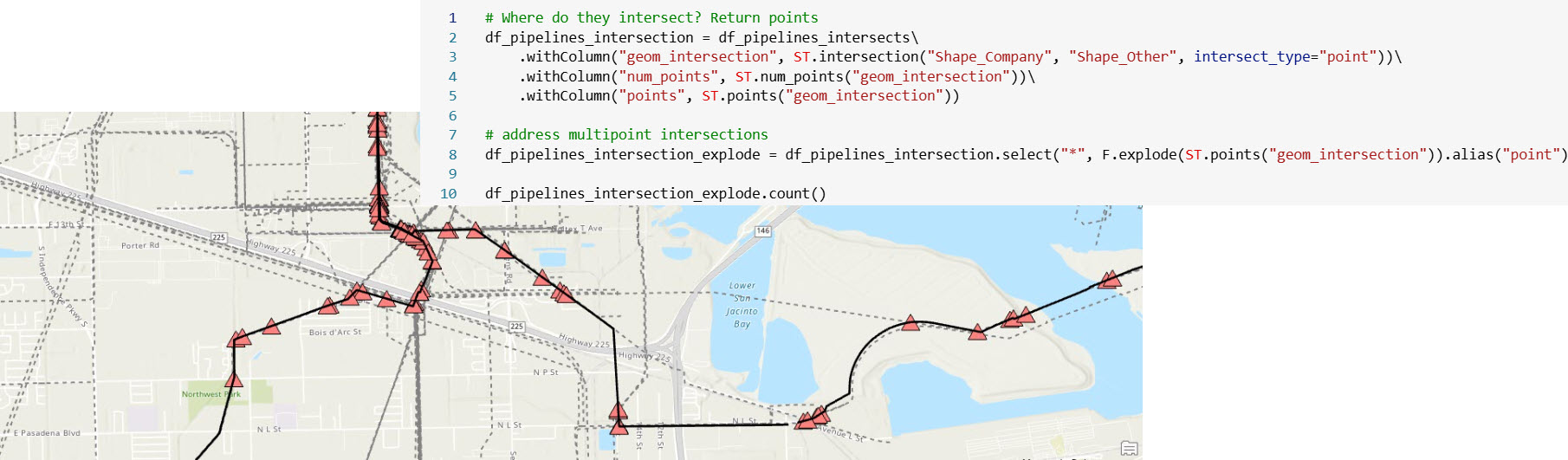 GeoAnalytics for Fabric pipeline analysis