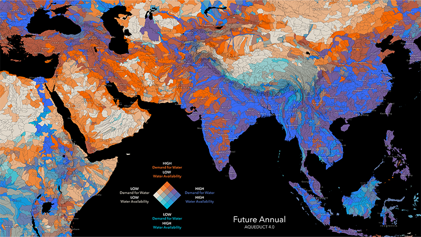 Global Water Risk from Aqueduct in Living Atlas