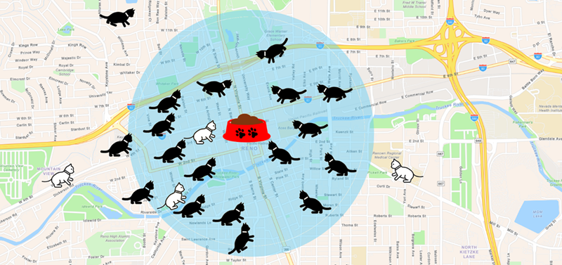 Illustration of a fictional trade area