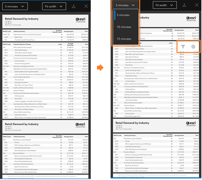 View Retail Demand by Industry (Tabular) infographic
