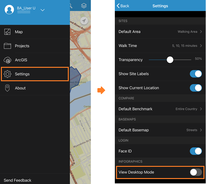 Enable Desktop or full-screen display mode for infographics