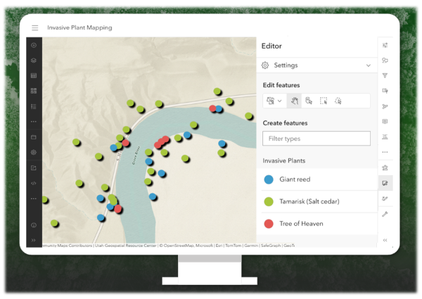 In Map Viewer, a list of templates appears in the Editor pane on the right