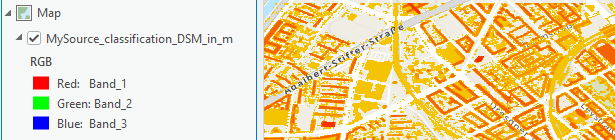 Resulting RGB legend of exported Raster Function