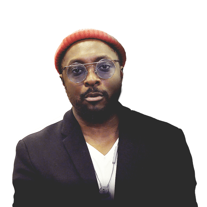 Will.I.Am, Grammy-winning artist and GIS activist, and a classroom background
