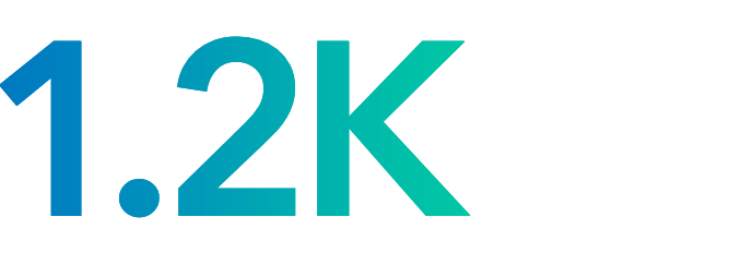 Large blue numbers stating 1.2K, representing 1.2 thousand national government agencies