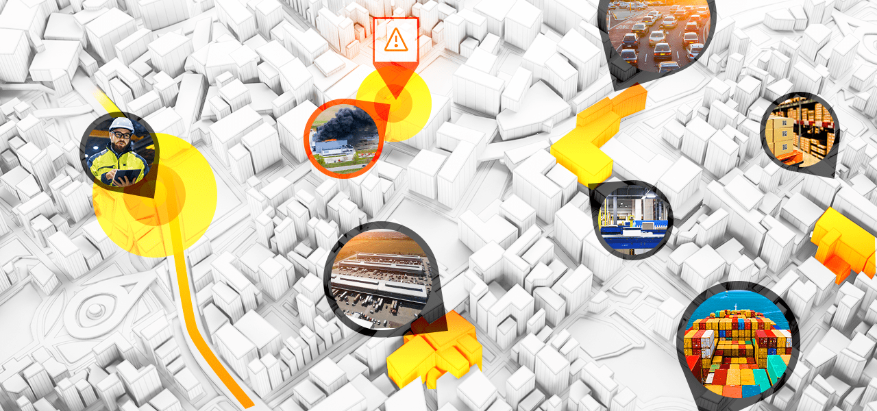 Mapa digital 3D que muestra las mejores rutas para hacer repartos