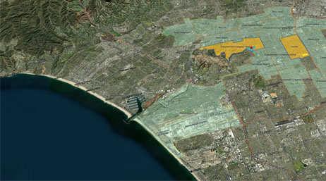 A map of Los Angeles and the areas they are making “green” using GIS