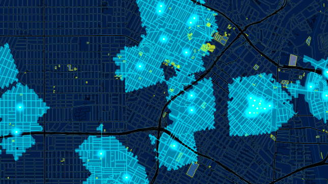 ArcGIS Solution displaying a map of Homeless Shelter Services.