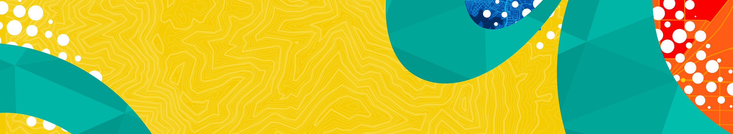 Bright abstract artwork features a yellow central field with subtle contour-like line patterns