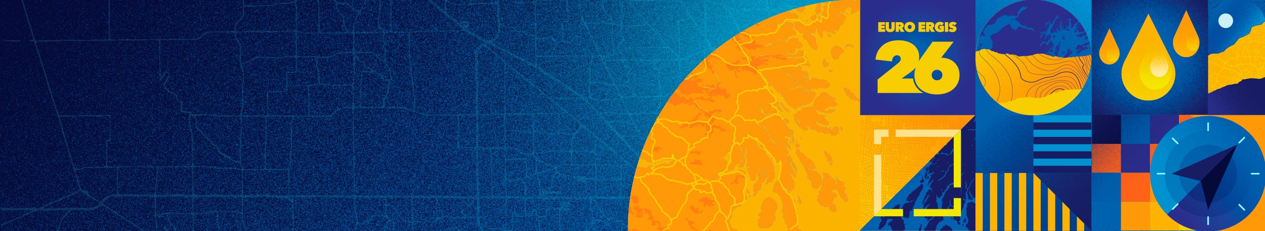 Frequently Asked Questions banner with a dark map background, and a montage of climate and energy drawings
