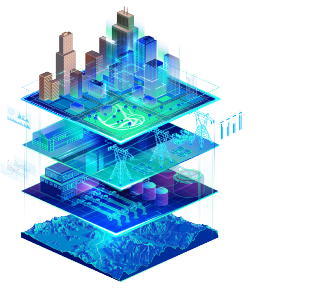 Closeup of a presenter with long dark hair wearing a green blazer on stage speaking to the audience