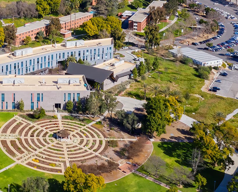 An aerial view of Cal Poly Pomona.