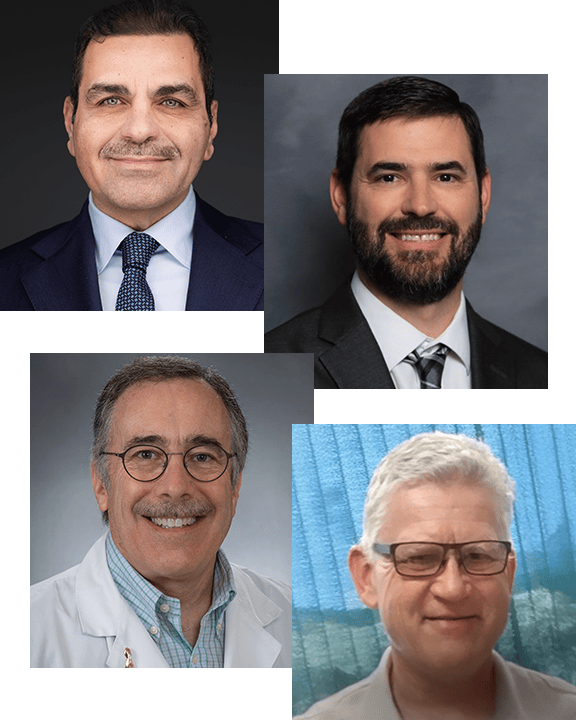 Portraits of the four panelists