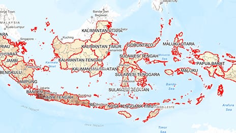 Multocoloredmap of Indonesia