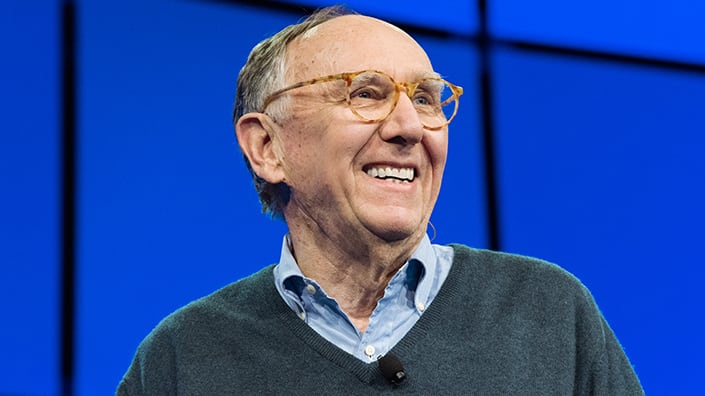 Portrait of Esri President Jack Dangermond, looking up and to the right