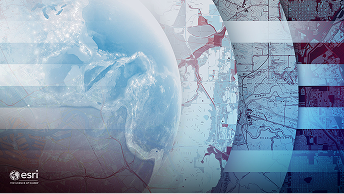 Split composition featuring a pale globe on the left and a grid-like map with horizontal bands on the right