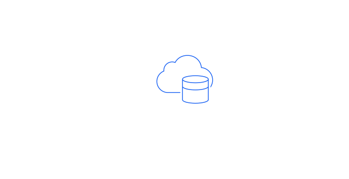 Icon representing the cloud and data storage