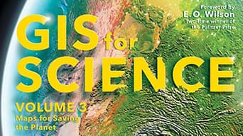 The cover of the GIS for Science book featuring a satellite image of Earth