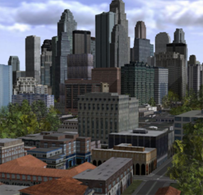 Model illustration of a city