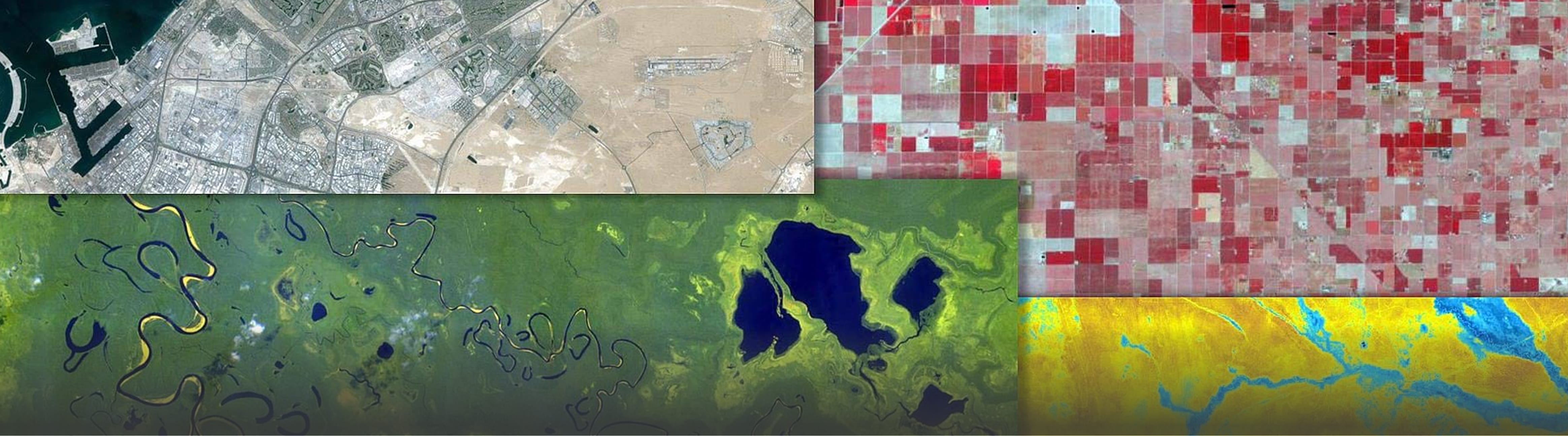 Différents types d’images satellite superposées en couches