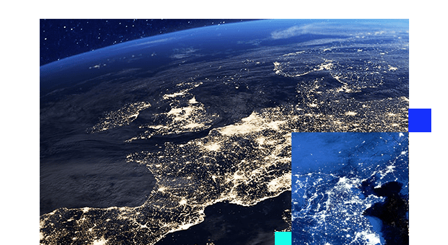 Imagem de satélite da Terra vista do espaço