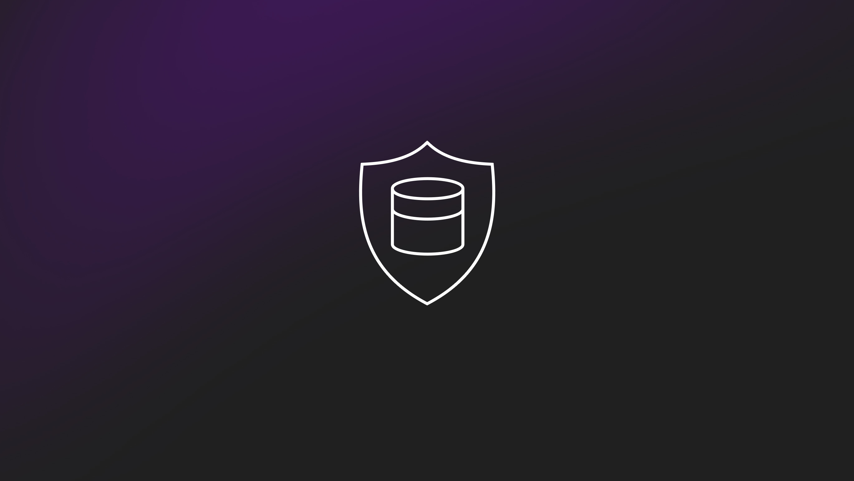 An icon depicting a server inside of a shield
