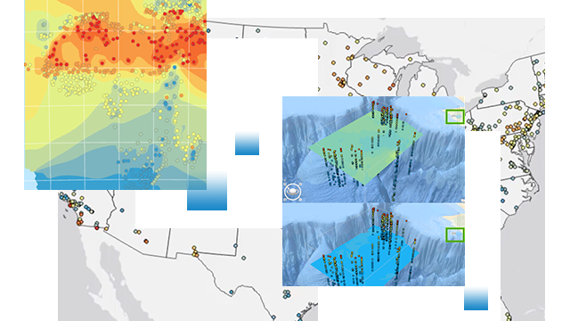 Collection of different ArcGIS Geostatistical Analyst models and data