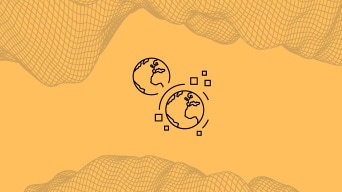 Illustration représentant deux globes terrestres l’un à côté de l’autre 