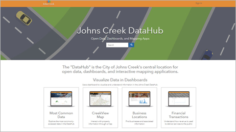 The City of Johns Creek Georgia's DataHub