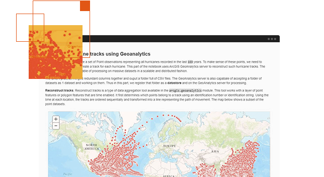 Notevoli quantità di dati su una mappa mondiale