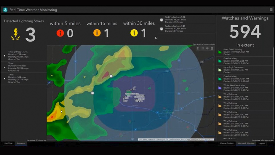 A screencap from the featured video with a colorful map dashboard displaying a heat map and several datasets