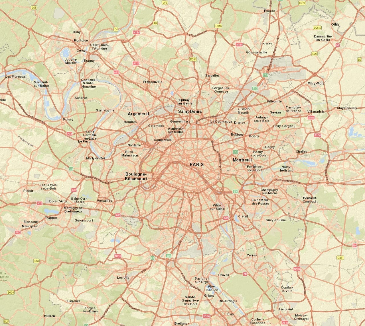 Weltweite Straßenkarte | Esri Grundkarten