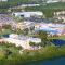 An ariel view of the Florida International University’s campus with a body of water in the front