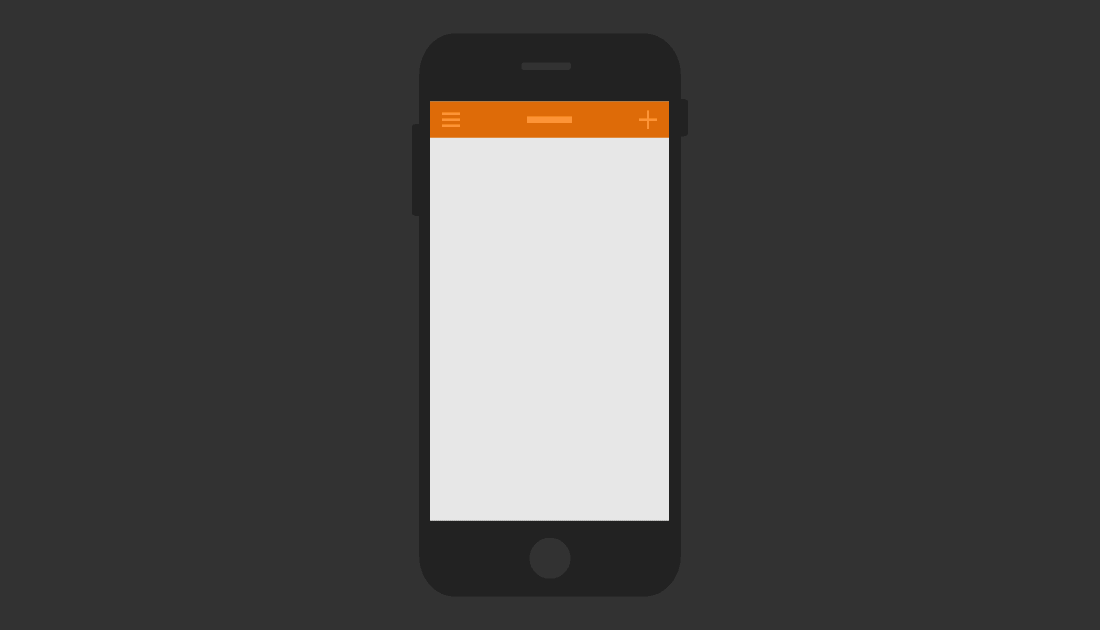 Smart phone on orange background showing navigating using software