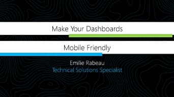 Capture d’écran de la vidéo de solutions techniques Esri Canada intitulée « Adaptez davantage vos tableaux de bord aux mobiles »