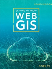 A blue book cover of Getting to Know Web GIS