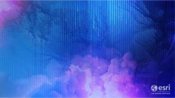 Blue terrain background with purple clouds and long streams like rain