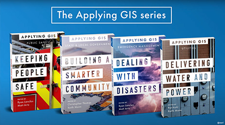 The covers of four books in the Applying GIS series