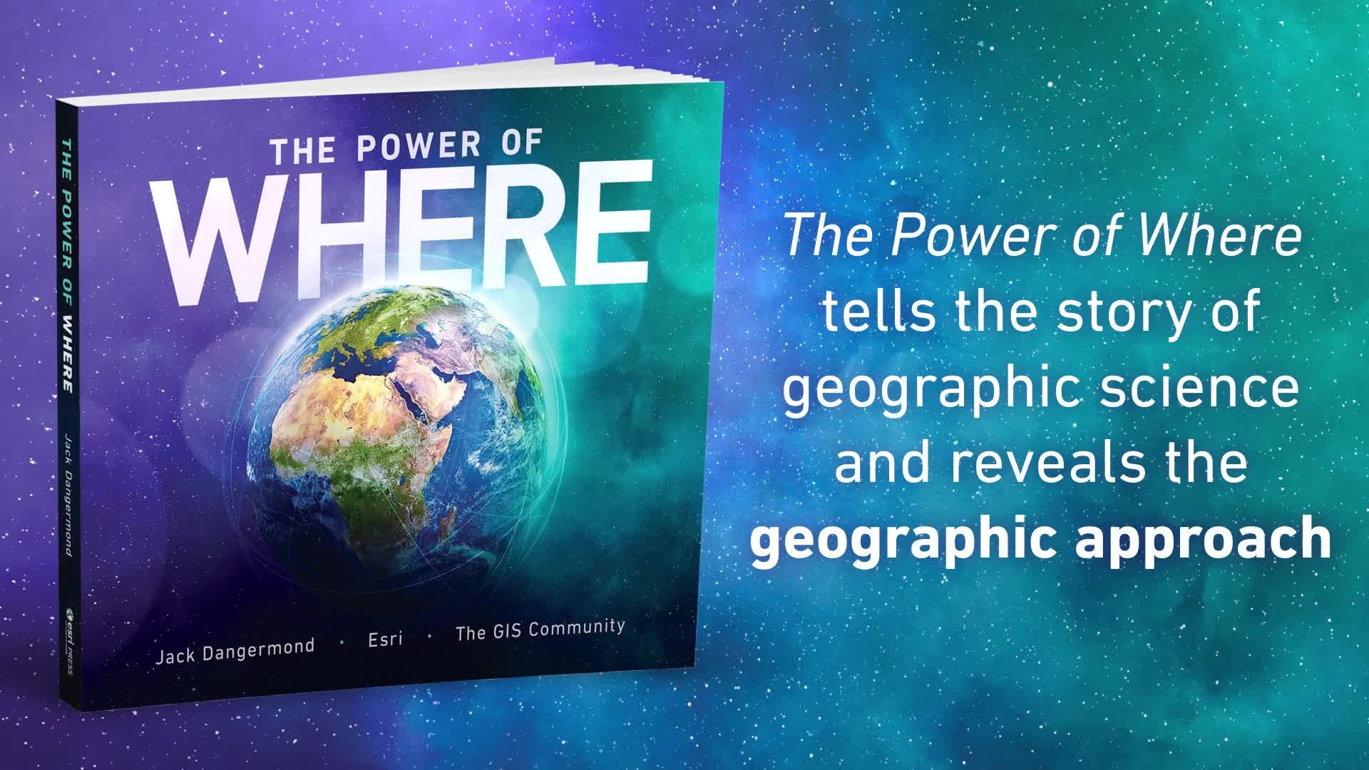 The featured book cover on a swirling green and blue background scattered with small bright stars