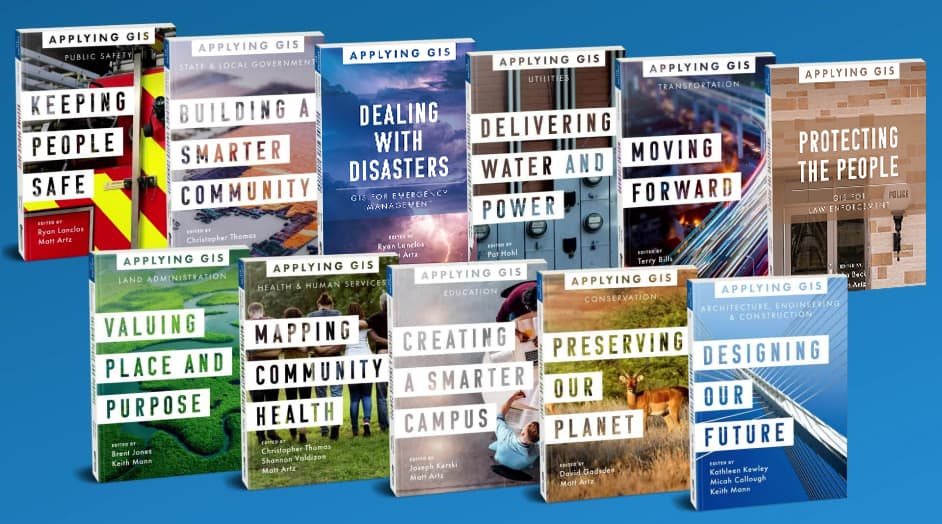 Book covers for the Applying GIS series