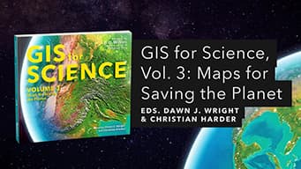 The featured book with a colorful map on the cover, shown on a background of planet Earth beside a field of stars and the book title in white letters on a blackground