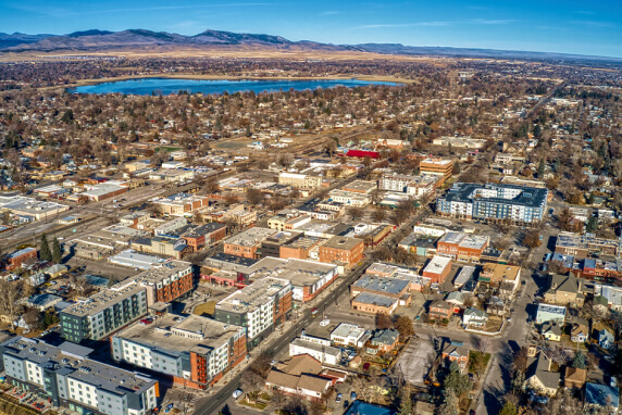 Aerial view of Loveland, Colorado