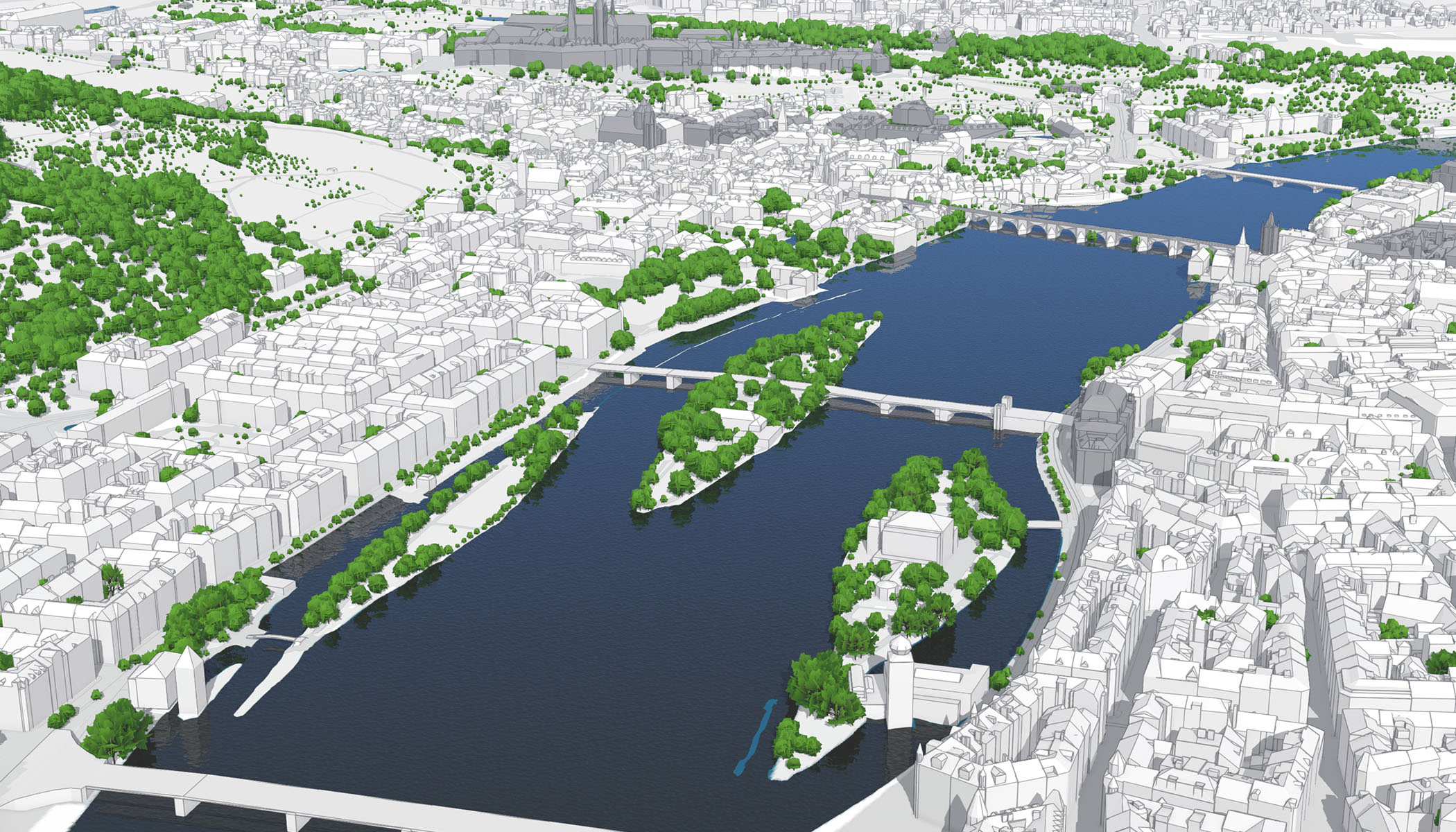 A 3D model of Prague created by the city’s Institute for Planning and Development