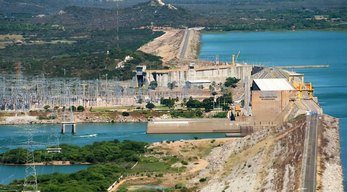 A substation near a dam on the Rio Sao Francisco